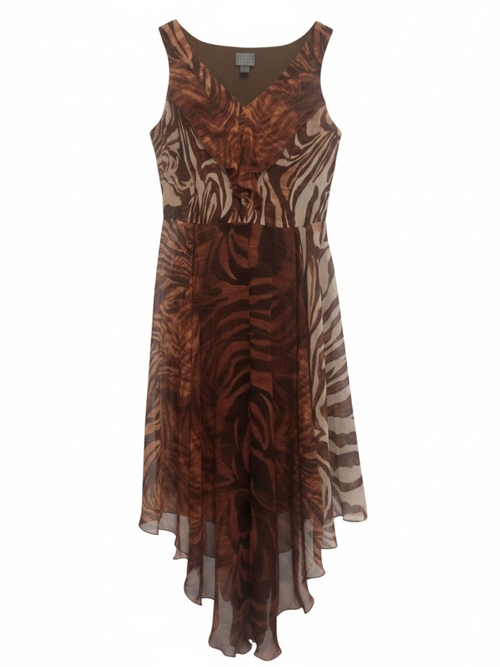 Rabbit Rabbit Rabbit Brown Animal-Print High-Low Dress - Picture 2 of 7